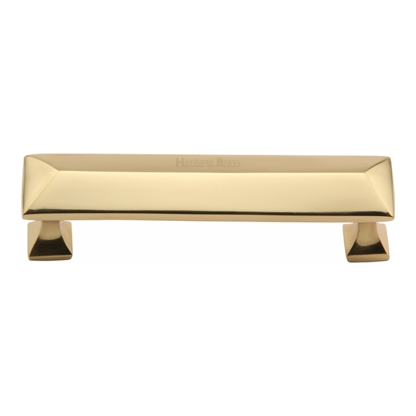 C2231 96-PB • 096 x 113 x 35mm • Polished Brass • Heritage Brass Pyramid Cabinet Pull Handle